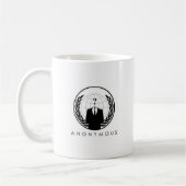 Anonyme weiße Tasse (Logo) (Links)
