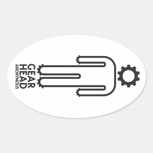 Anonymer Aufkleber für den Zahnradkopf (Vorderseite)