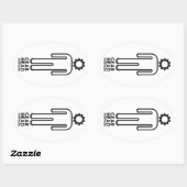 Anonymer Aufkleber für den Zahnradkopf (Blatt)