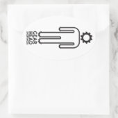 Anonymer Aufkleber für den Zahnradkopf (Tasche)