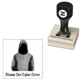 Anonymer Hacker in Hoodie Cybercrime Benutzerdefin Gummistempel (Stempel)