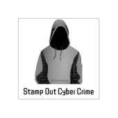 Anonymer Hacker in Hoodie Cybercrime Benutzerdefin Gummistempel (Prägung)