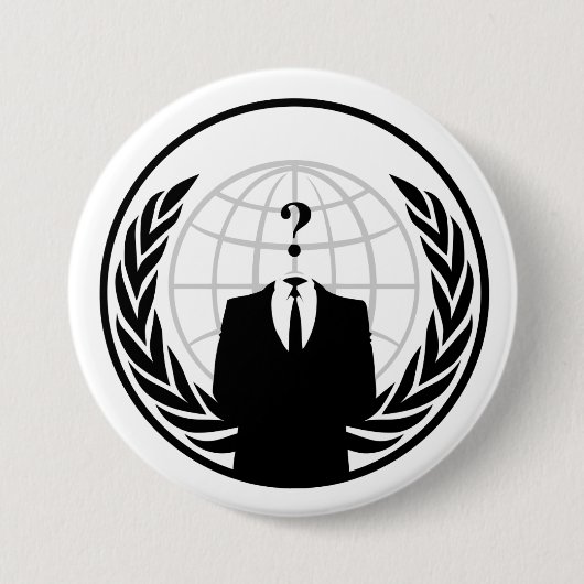 Anonymer internationaler Knopf Button (Vorderseite)