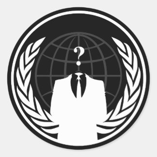 Anonymer internationaler Schwarzer Sticker