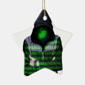 Anonymer Internet-Hacker Keramikornament (Rechts)