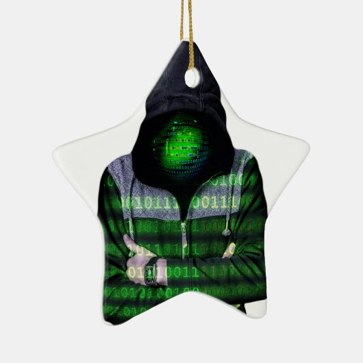 Anonymer Internet-Hacker Keramikornament (Rechts)