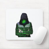 Anonymer Internet-Hacker Mousepad (Mit Mouse)