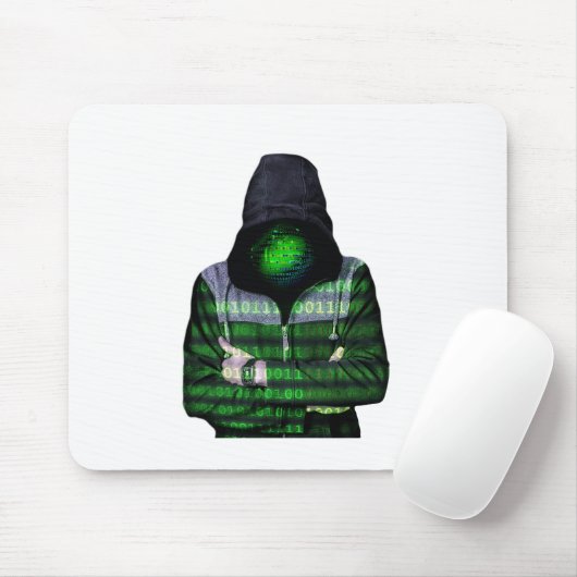 Anonymer Internet-Hacker Mousepad (Mit Mouse)