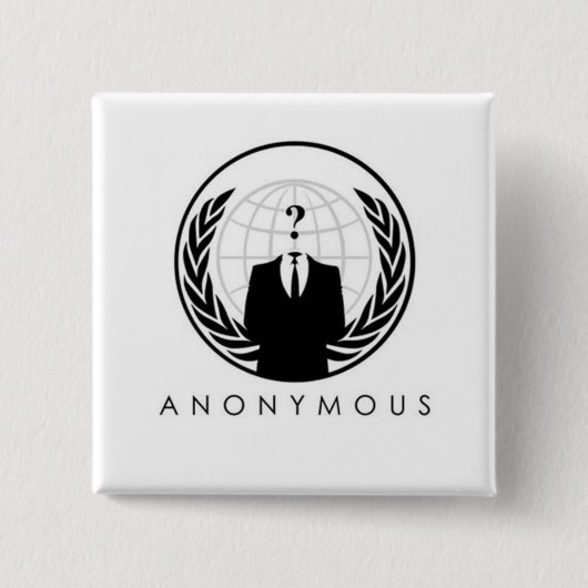 Anonymer Knopf Button (Vorderseite)