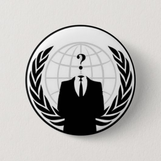 Anonymer Knopf Button (Vorderseite)