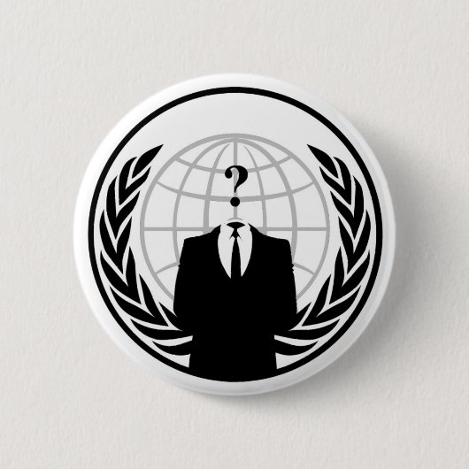 Anonymer Knopf Button (Vorderseite)