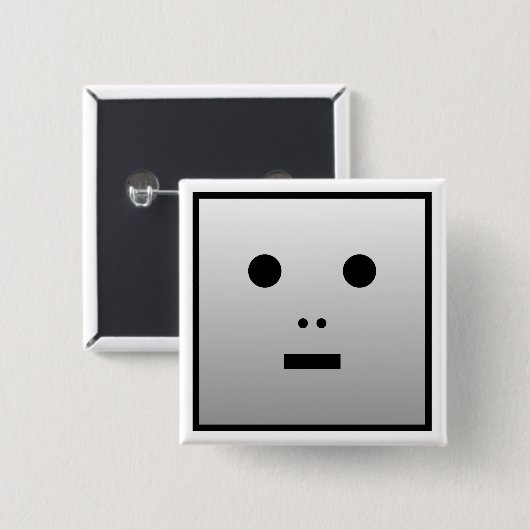 Anonymer Robot Button (Vorne & Hinten)