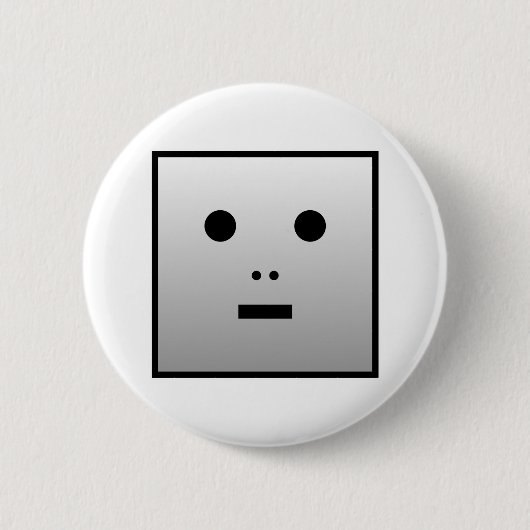 Anonymer Roboter - Anpassbar Button (Vorderseite)