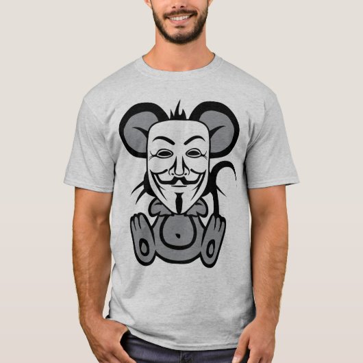 anonymer Schaum Maus 2 Humour Geek T-Shirt (Vorderseite)