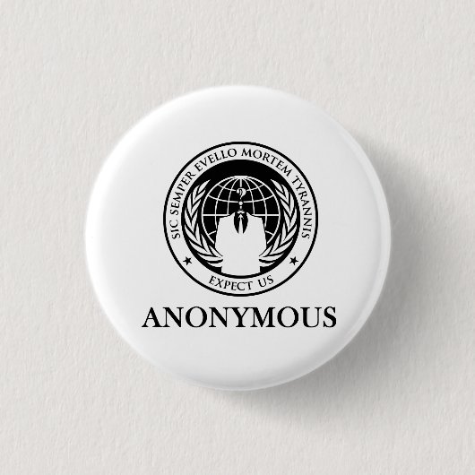 Anonymer Sic Semper Evello Mortem Tyrannis Button (Vorderseite)