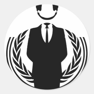 Anonymes DJ Runder Aufkleber