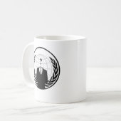 Anonymes internationales Logo Kaffeetasse (Vorderseite Links)