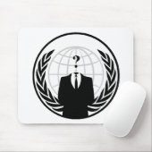 Anonymes internationales Logo Mousepad (Mit Mouse)