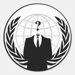 Anonymes internationales Logo Runder Aufkleber