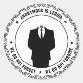 anonymes Logo Runder Aufkleber (Vorderseite)