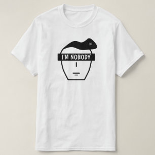 Anonymes Niemand Geheimnisvolles Cartoon-Gesicht T-Shirt