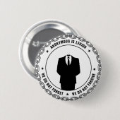 anonymes Siegel Button (Vorne & Hinten)