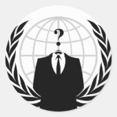 Anonymes Siegel/Logo Runder Aufkleber (Vorderseite)