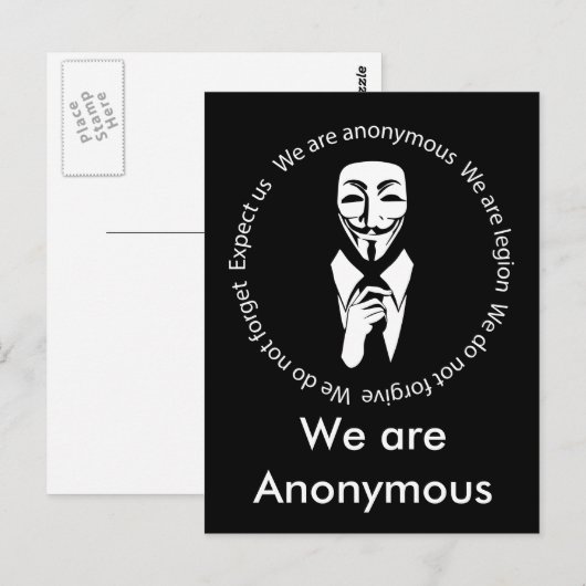 Anonymes Siegel Postkarte (Vorne/Hinten)