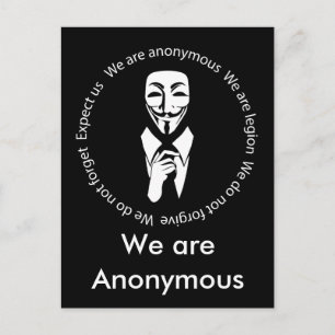 Anonymes Siegel Postkarte