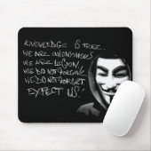Anonymes Wissen ist freies Mousepad (Mit Mouse)