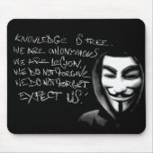 Anonymes Wissen ist freies Mousepad (Vorne)