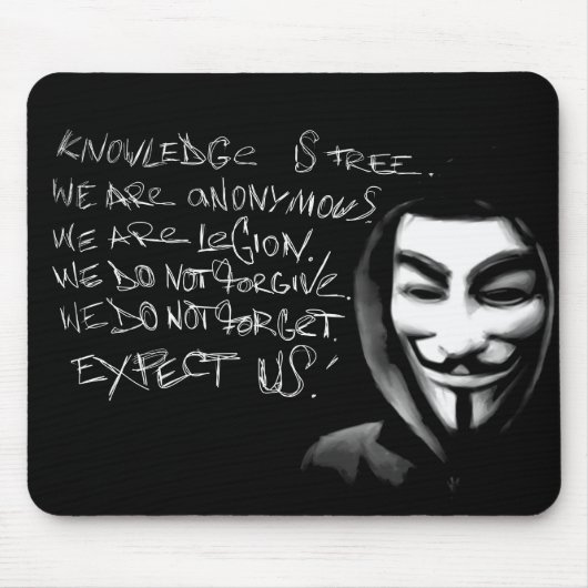 Anonymes Wissen ist freies Mousepad (Vorne)