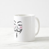 Anonymisierungsmaske vendetta Hacker Cyber-Interne Kaffeetasse (VorderseiteRechts)