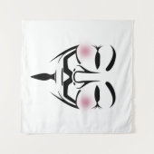 Anonymisierungsmaske vendetta Hacker Cyber-Interne Wandteppich (Vorderseite (Horizontal))