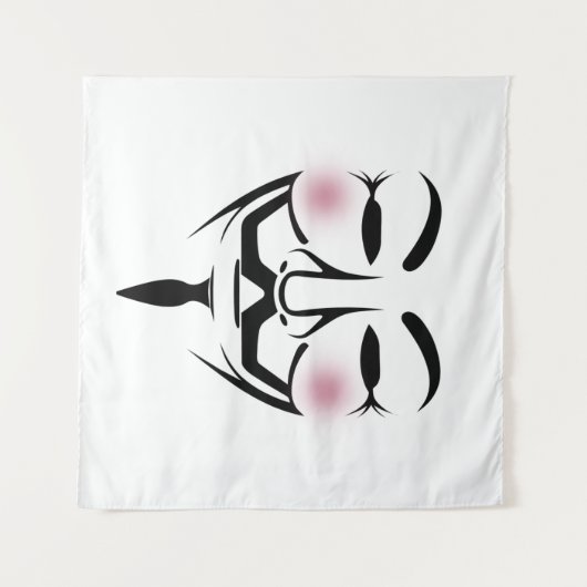 Anonymisierungsmaske vendetta Hacker Cyber-Interne Wandteppich (Vorderseite (Horizontal))