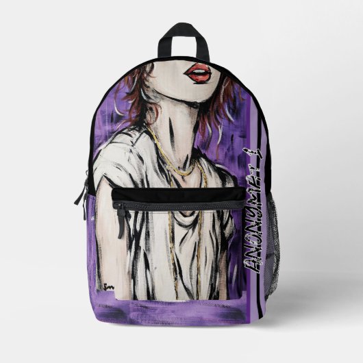 Anonymität 1 bedruckter rucksack (Vorderseite)
