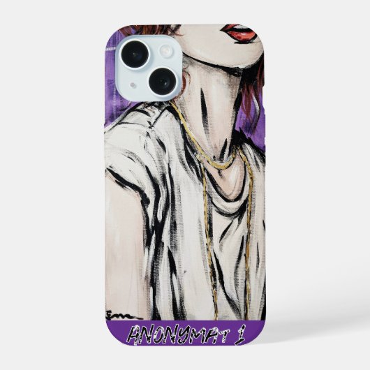 Anonymität 1 iPhone 15 hülle (Rückseite)