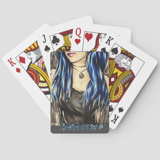 Anonymität 4 spielkarten (Rückseite)