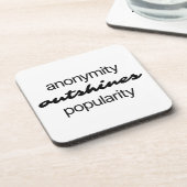 Anonymität Hard Plastic Untersetzer (Linke Seite)