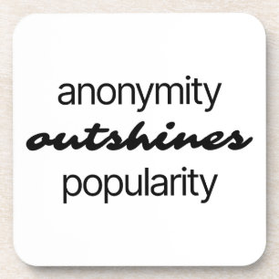 Anonymität Hard Plastic Untersetzer