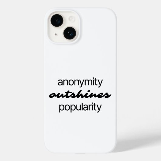 Anonymität iPhone Case (Rückseite)