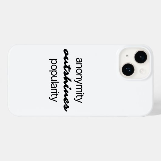 Anonymität iPhone Case (Rückseite (Horizontal))