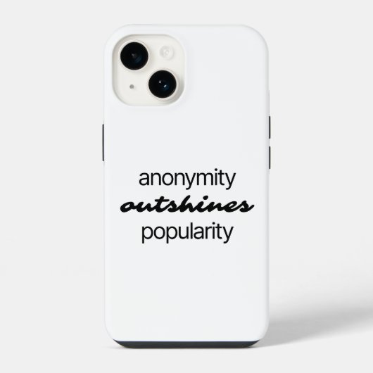 Anonymität iPhone Case Hülle (Rückseite)