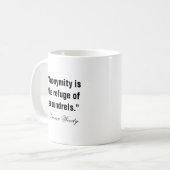 ANONYMITÄT KAFFEETASSE (Vorderseite Links)