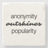 Anonymität Marble Stone Untersetzer (Vorderseite)