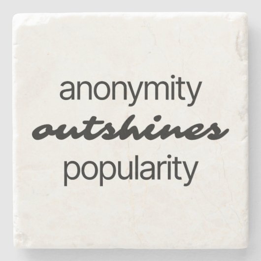 Anonymität Marble Stone Untersetzer (Vorderseite)