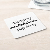 Anonymität Paper Untersetzer (angewinkelt)