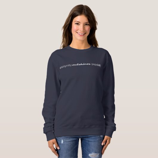 Anonymität Women's Basic Sweatshirt (Vorne ganz)