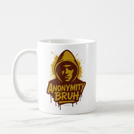 Anonymity Bruh LOGO -  Kaffeetasse (Links)