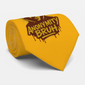 Anonymity Bruh logo - Neck Tie Krawatte (Gerollt)